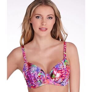 Fantasie Women's Multicolor FS6170 Punta Cana Gathered Bikini Top Size 36G